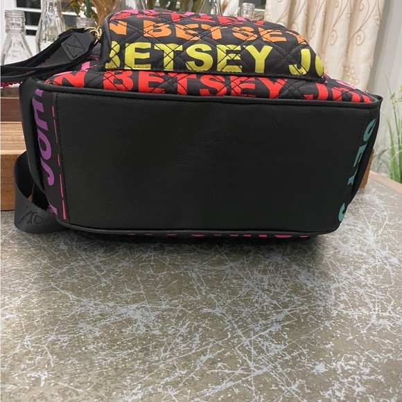 BETSEY JOHNSON BLACK LG NYLON BACKPACK - Picture 10 of 11